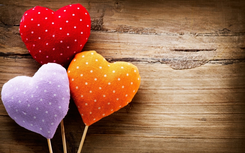 hearts, 2K, colorful, art, craft, love