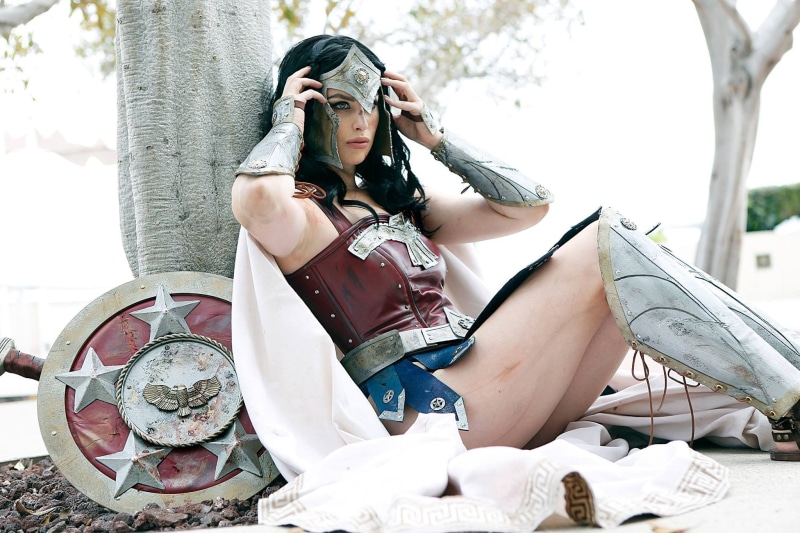 young Adult, adventure, hairstyle, front view, Wonder Woman, summer, portrait, cosplay, costume, looking at camera, woman, wonder, fantasy girl, men, 1080P