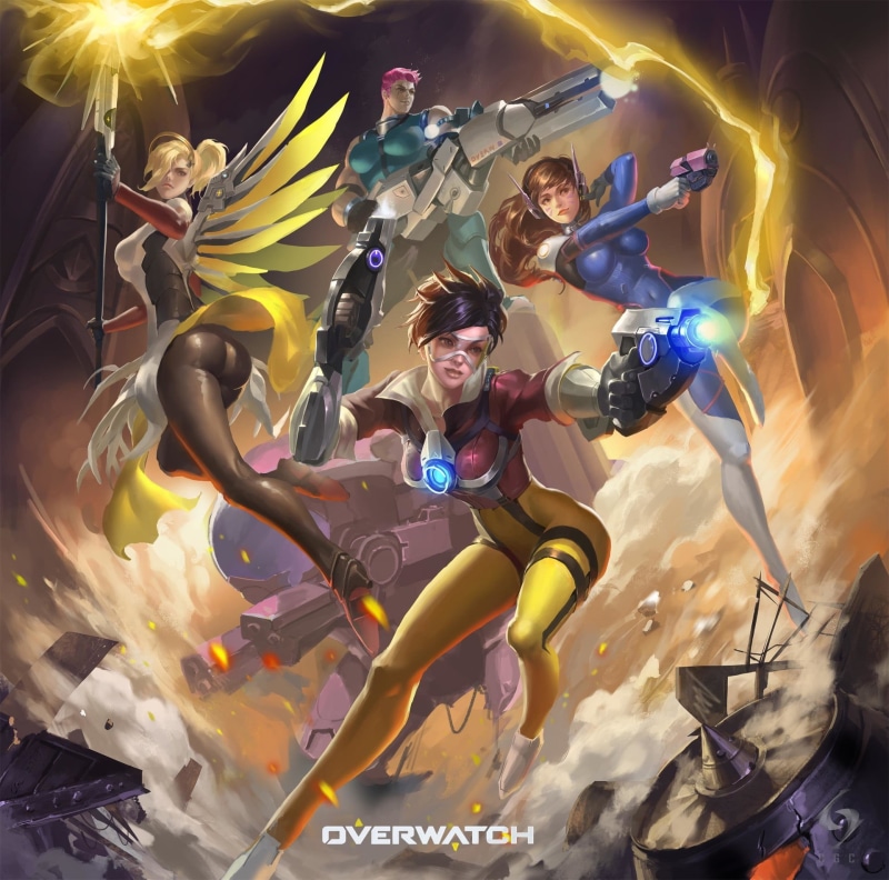 Mercy (Overwatch), motion, indoors, adult, human arm, people, lifestyles, men, real people, young adult, young men, emotion, young women, togetherness