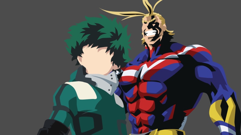 All Might, My Hero Academia, 1080P, Anime, Toshinori Yagi, Izuku Midoriya