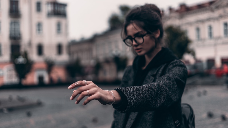 style, adults Only, mood, young Women, caucasian Ethnicity, beautiful, city, reach, smiling, model, sad, young Adult, eyeglasses, people, dark, copy Space