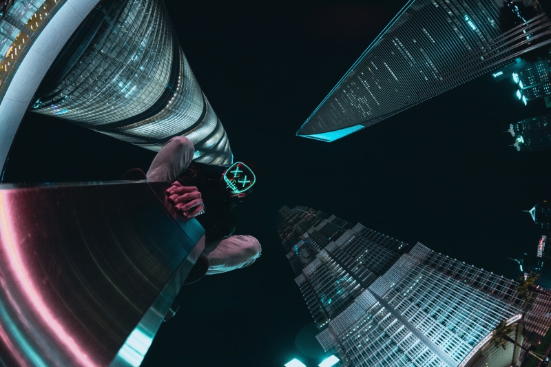 four, urban Skyline, one Person, buildings, shanghai world financial center, horror, men, urban, people, business Person, rise, building, financial District