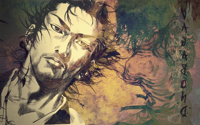 emotion, looking at camera, samurai, one person, representation, front view, headshot, human body part, Miyamoto Musashi, paint, beauty, contemplation