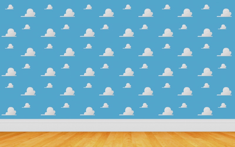 wall, clouds, 4K, story, toy