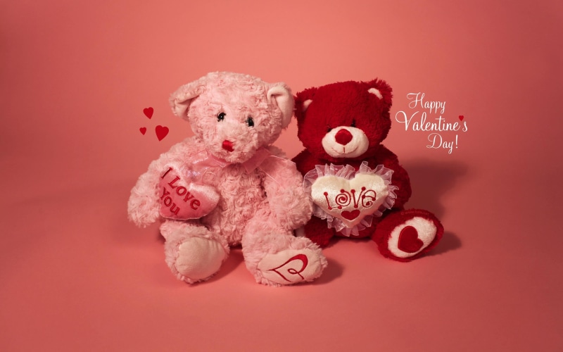 happy, hd, valentines, toy, love, plush, two, bear, day, 2K