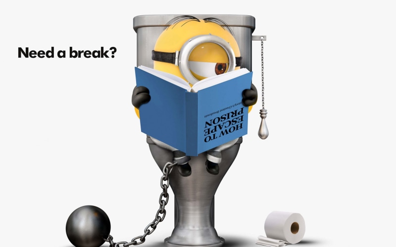 4K, healthcare and medicine, still life, western script, white background, machinery, studio shot, close-up, no people, guidance, equipment, text, Despicable Me 3