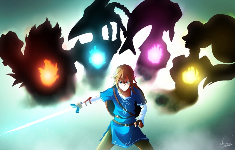 Mipha (The Legend Of Zelda), The Legend of Zelda: Breath of the Wild, Revali (The Legend Of Zelda), Link, Daruk (The Legend Of Zelda), 1080P, Zelda, Urbosa