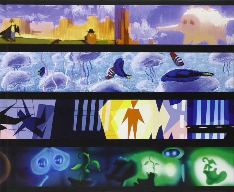 Pixar, Wall·E, The Incredibles, Pig, Eve (Wall·E), Robot, Cowboy, Movie, Toy Story, Ocean, Finding Nemo, Explosion, City, Plant, Marlin (Finding Nemo)