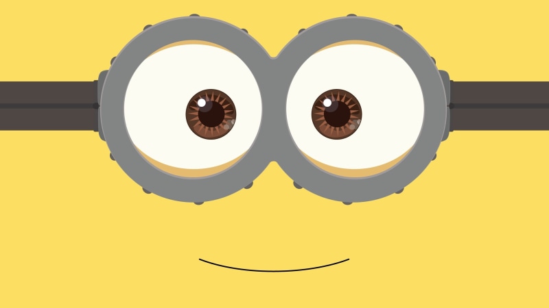 Minion, 2K, circle, design, despicable, looking, clock, emotion, human Eye, equipment, facial Mask - Beauty Product, no people, minions, fantasy, shape