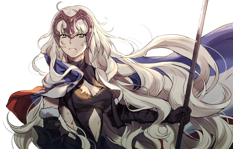 real people, one person, spear, France, Fate Series, wounds, hair, Fate/Grand Order, Avenger (Fate/Grand Order), anime girls, lifestyles, front view, close-up