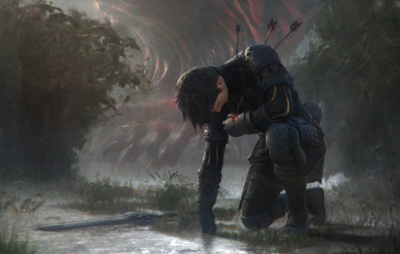 male, 1080P, fantasy, warrior, wounded