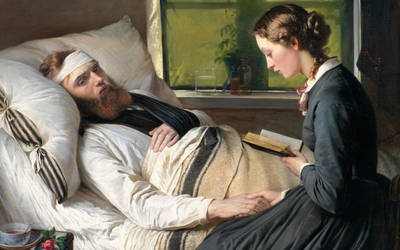 1865, 8K, Danish artist, A Wounded Danish Soldier, Elisabeth Jerichau-Baumann, National Gallery of Denmark, Statens Museum for Kunst Copenhagen, Elizabeth Jerichau-Baumann