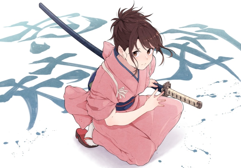 katana, Shimura Tae, kimono, Gintama, 1080P, samurai
