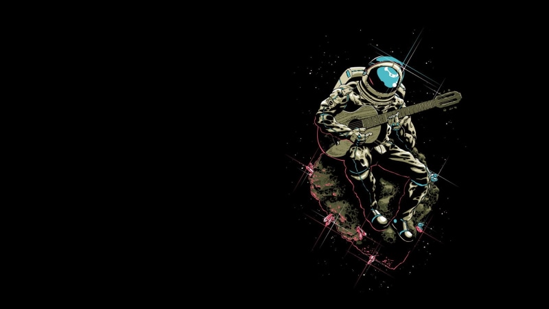 astronaut, still life, indoors, invertebrate, copy space, close-up, insect, representation, single object, nature, guitarist, studio shot, no people