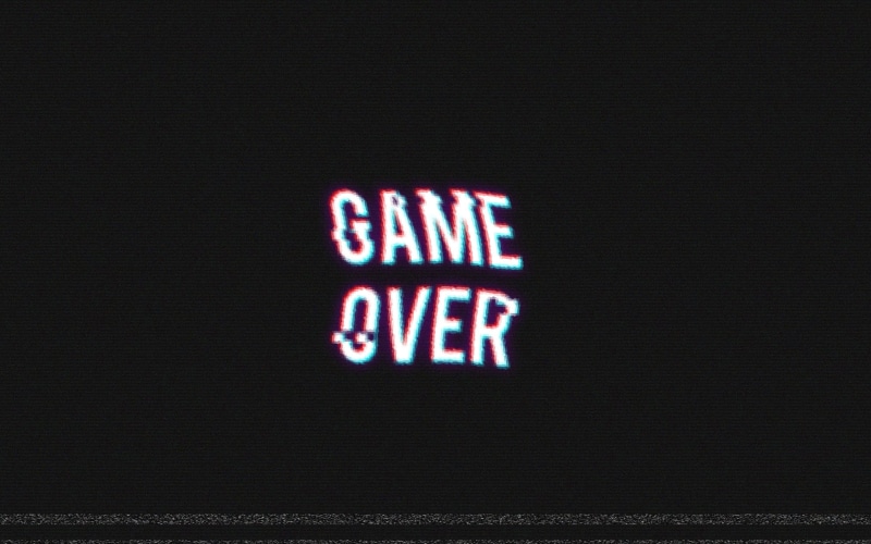 retro games, video games, 2K, GAME OVER, distortion