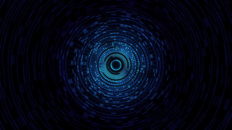 blue, abstract, shape, concentric, blurred motion, night, spiral, distorted image, spinning, technology, artwork, no people, geometric shape, full frame