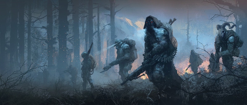 digital art, science fiction, artwork, concept art, environment, 1080P, soldier, apocalyptic, futuristic, armor, weapon, Joakim Ericsson, drawing, military