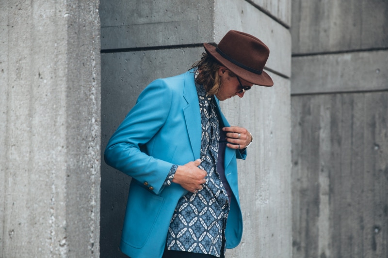hat, rings, outside, casual clothing, beautiful woman, glass, long hair, stylish, style, adult, posing, looking, caucasian, fashionable, one person, male