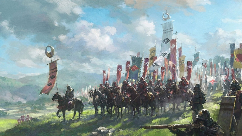 war Horse, 1080P, armor, battle, Flag, Japan, war, samurai