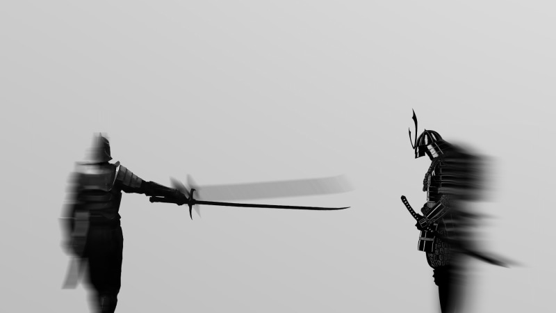 samurai, 1080P, silhouette, shadow, swords
