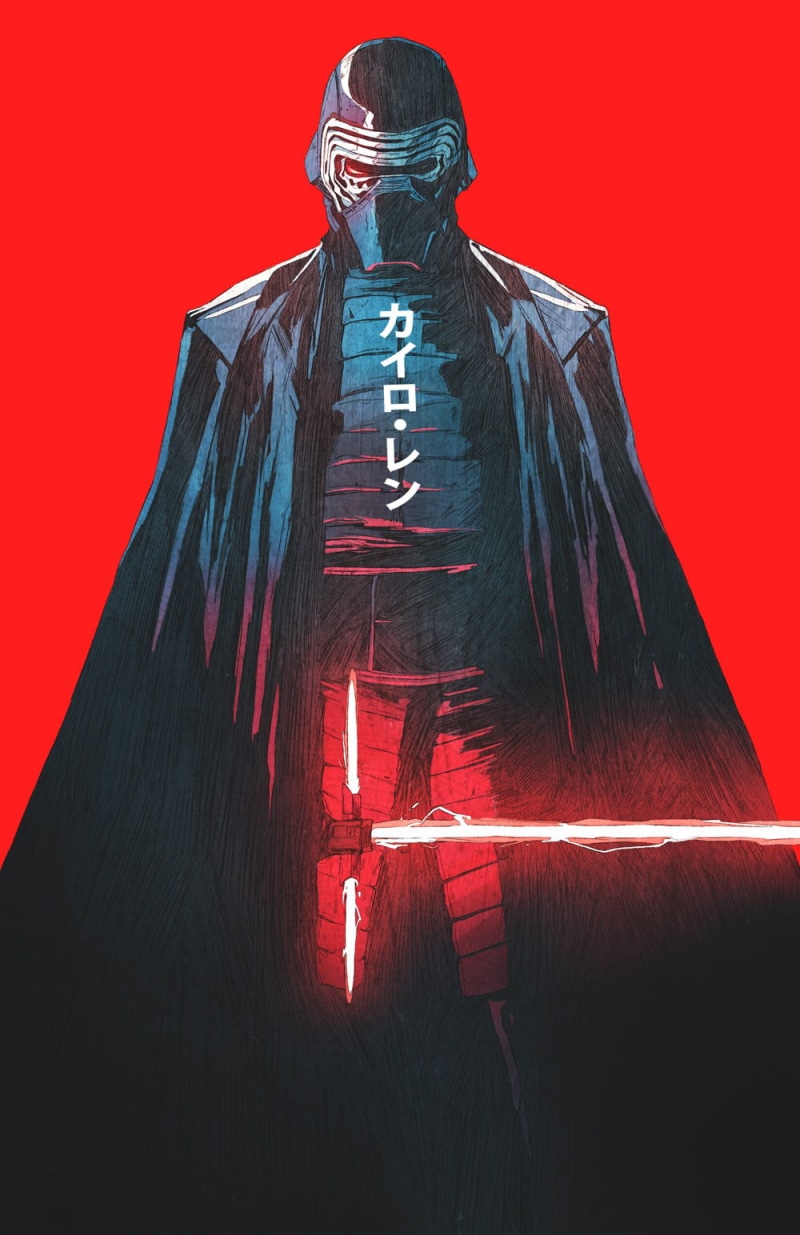 Star Wars, Lightsaber, 720P, drawing, Kylo Ren, Chun Lo