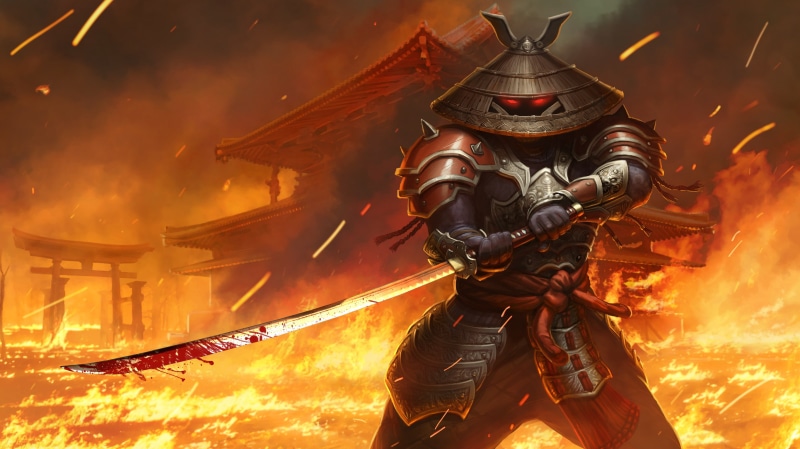protection, motion, anger, front view, military, armed forces, aggression, katana, juggernaut wars, security, holding, flame, men, weapon, burning, sword