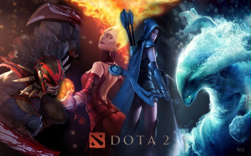 dota 2, rubick, invoker, dragon knight, juggernaut, windrunner, 720P