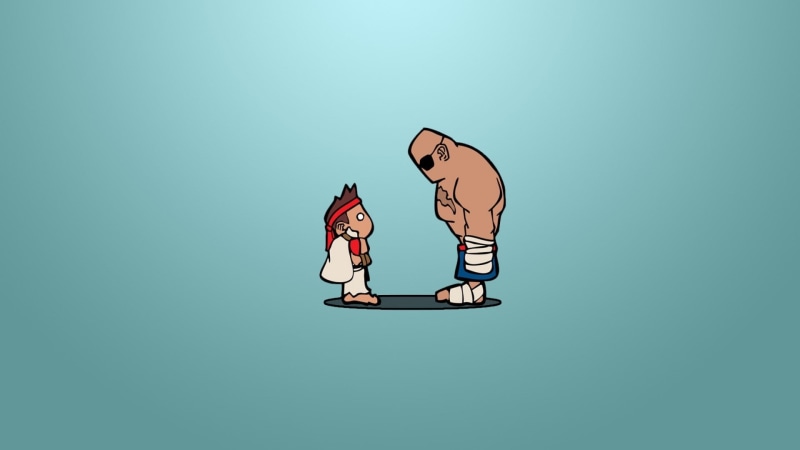 sagat, 1080P, x, video, street fighter, Ryu, fighter, art, artwork, hd, street, games
