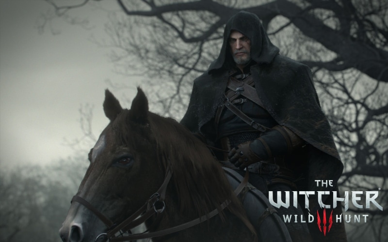 domestic, witcher, horseback riding, riding, The Witcher 3: Wild Hunt, domestic animals, one person, outdoors, herbivorous, activity, 1080P