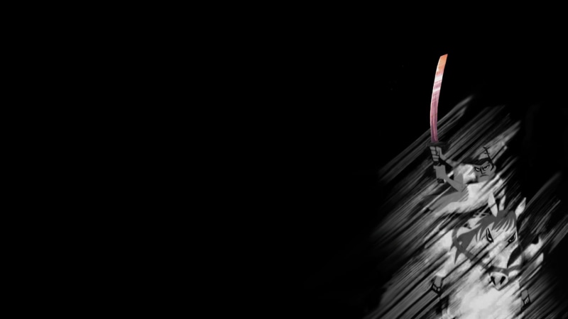 Samurai Jack, Cartoon Network, katana, black background, samurai, 1080P, cartoon