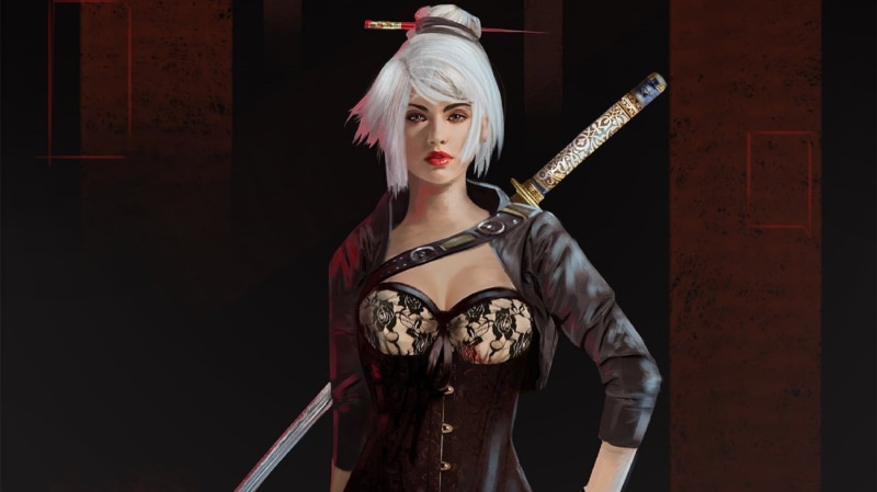swords, white, female, anime, katana, anime girls, girls, 1080P, character, hair