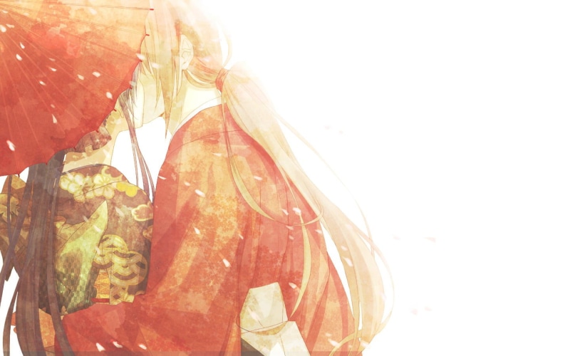 kamiya, red, Rurouni Kenshin, plastic, Himura Kenshin, 720P, close-up, plastic bag, wellbeing, traditional clothing, digital, studio shot, indoors, kissing