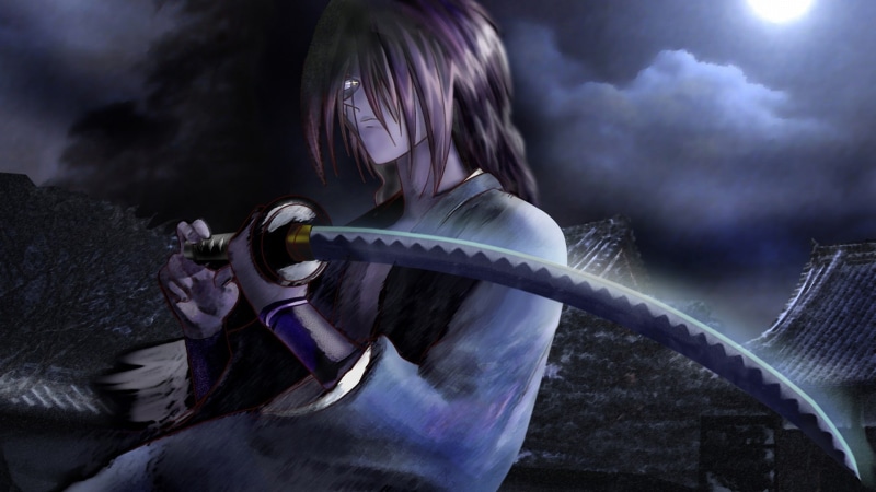Katana, night, Himura Kenshin, Rurouni Kenshin, 1080P