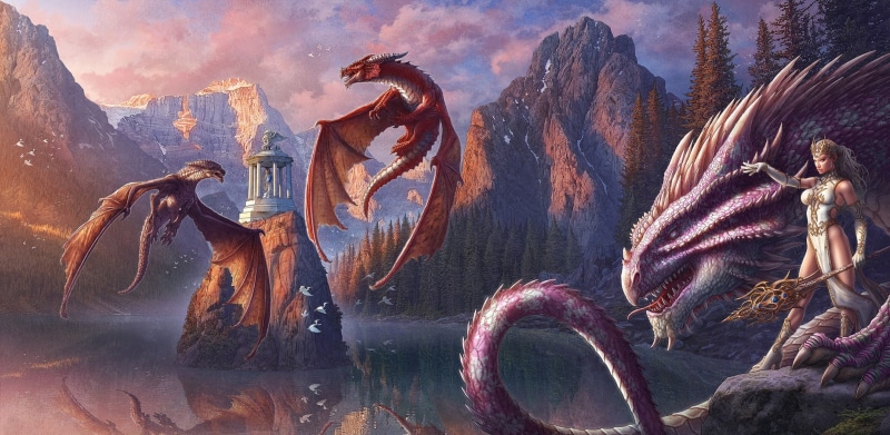 sea, day, solid, vertebrate, painting, panoramic, brown, rock, artwork, animal themes, metal, group of animals, mammal, 1080P, rock - object, fantasy art