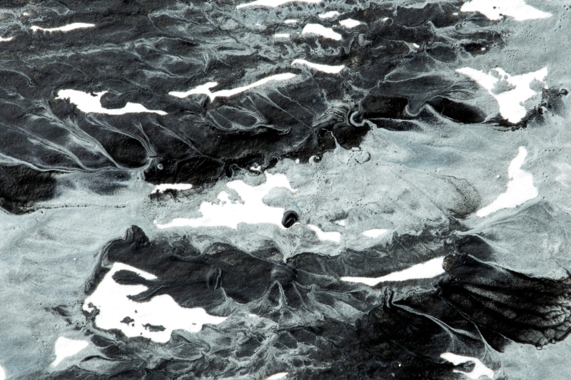messy, full frame, tranquility, oil paint, rock, pattern, black, beauty in nature, outdoors, snow, artistic, ice, backdrop, ocean, ripple, design