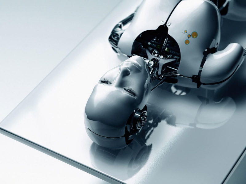 reflection, internet, high angle view, futuristic, gears, control, artificial intelligence, computer, 2K, no people, headwear, representation, digital art