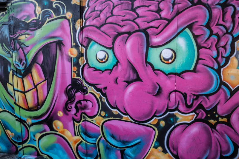 variation, captured, Brain, street, purple, indoors, street Art, science, 4K, graffiti, ink, art and craft, art, textured, close-up, animal representation