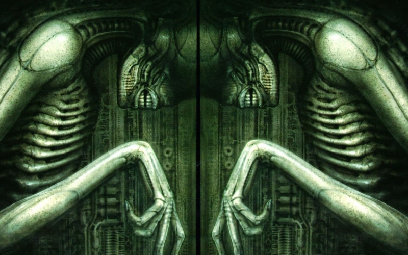 no people, entrance, digital composite, animal, H. R. Giger, creativity, alien, architecture, 1080P, backgrounds, symmetry, full frame, skull, creature