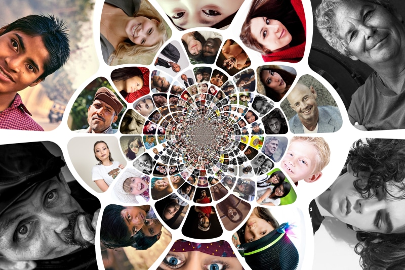 play, action, network, consumer, large group of people, effort, connection, portrait, koorparativ, real people, personal, relationship, digital composite