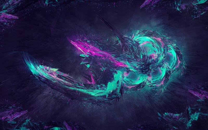 purple, anatomy, vibrant color, nature, green, human brain, shape, flowing, pattern, black background, art and craft, futuristic, abstract, motion, no people
