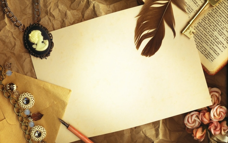 old-fashioned, love, backgrounds, publication, parchment, elegance, communication, directly above, page, high angle view, wedding, quill Pen, document