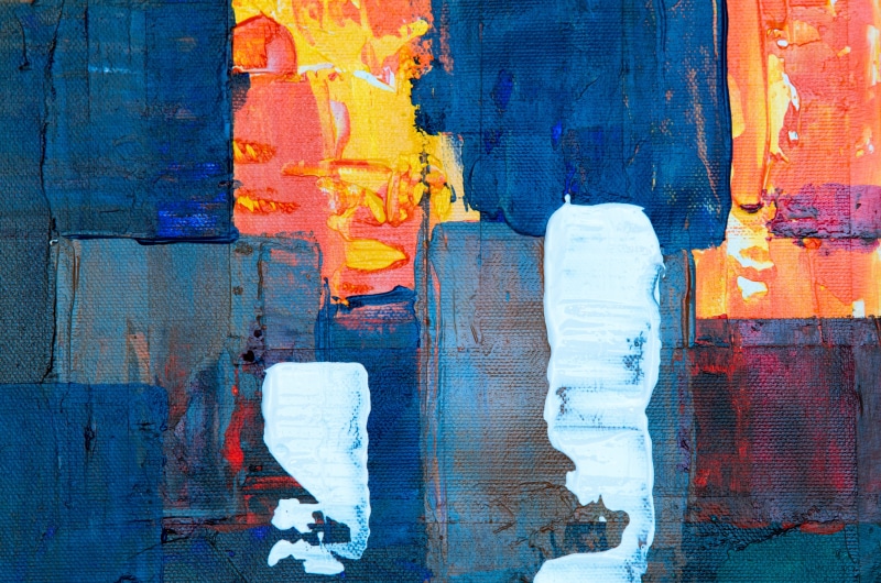 painting, built structure, collage, outdoors, poster, building exterior, orange color, acrylic paint, architecture, paint, mural, orange, close-up, art and craft