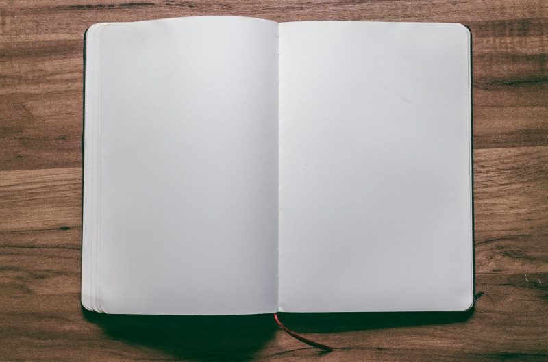 paper, empty, note, still life, white, single object, education, design, 4K, open, white color, copy space, close-up, table, blank space, document, sketch