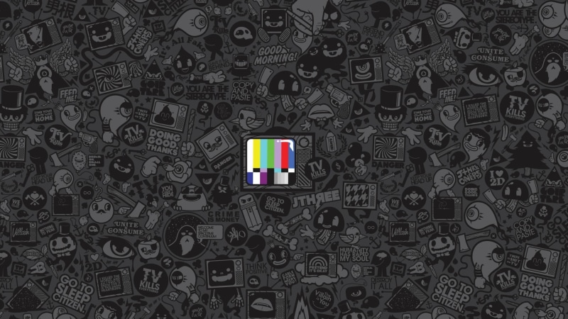 test patterns, television sets, artwork, Jared Nickerson, selective coloring, 1080P, anime