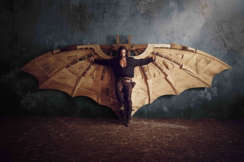 rain, leonardo da vinci da vincis demons, front view, females, wet, standing, portrait, 480P, arms raised, women, indoors, human arm, one person, umbrella