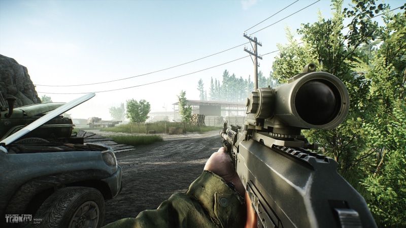 occupation, road, land vehicle, first-person shooter, holding, real people, War Game, Tactical Game, nature, video games, human hand, Escape from Tarkov