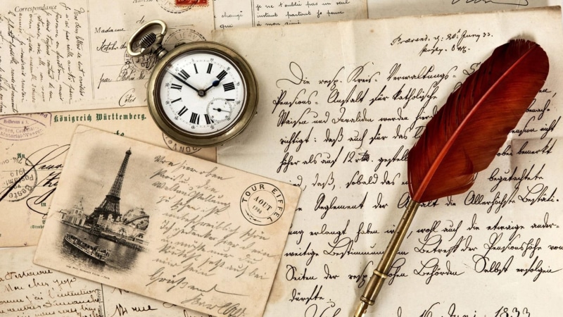 old, vintage, clock, 1080P, postcard, paper