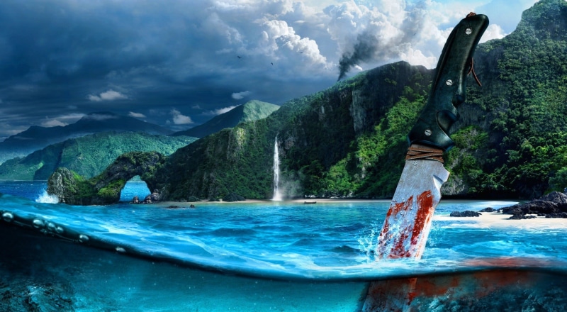 leisure activity, nautical vessel, green, 1080P, Far Cry, waterfront, tranquil scene, Far Cry 3, sky, split view, beauty in nature, turquoise colored