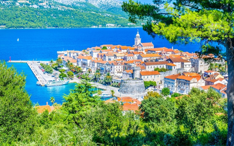 1080P, aerial, croatia, foto, adriatic, sea, island, korcula
