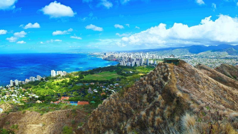 2K, Hawaii, USA, Coast, Beautiful, Diamond, Head, City